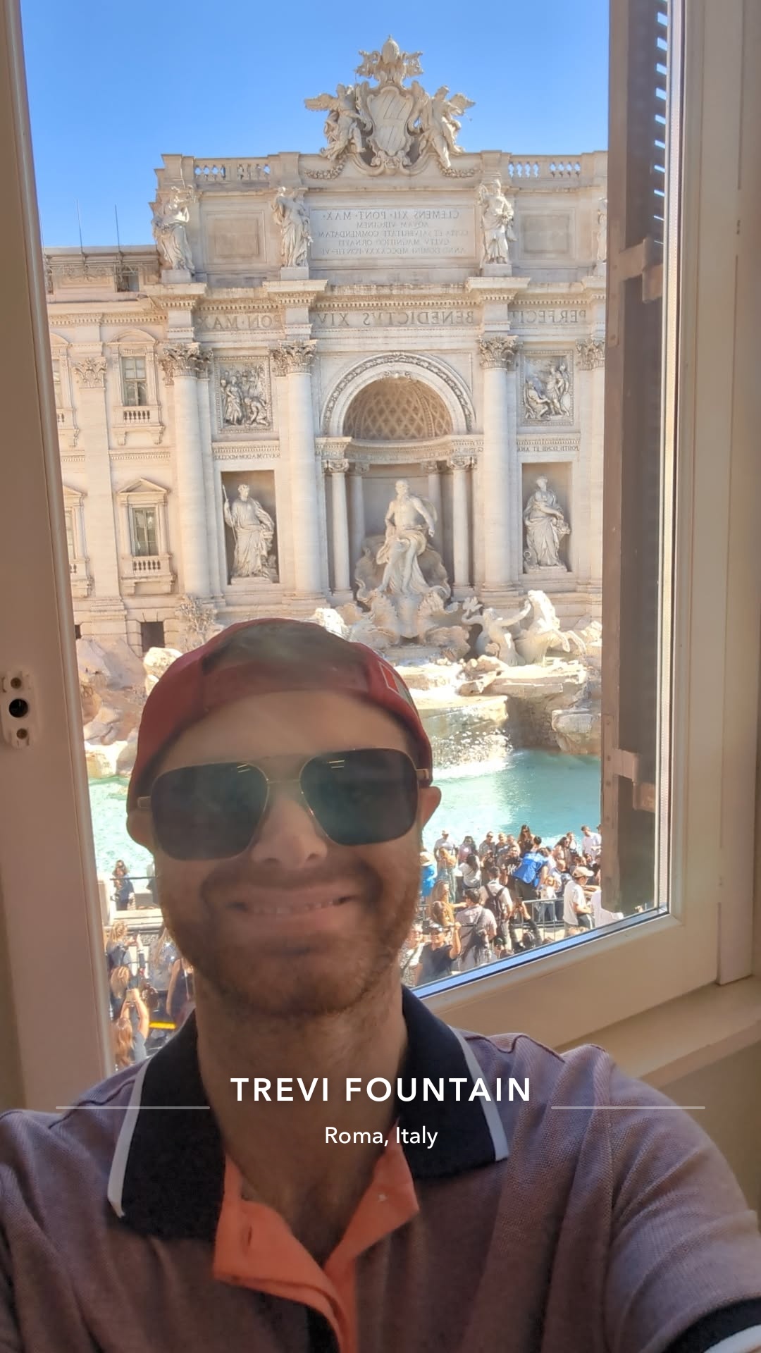 Me at above the Trevi Fountain in Rome